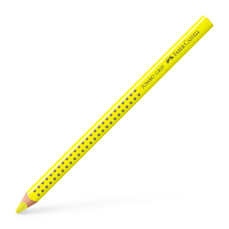 Farveblyant, Faber-Castell Grip, JUMBO, Lyse Gul, trekantet
