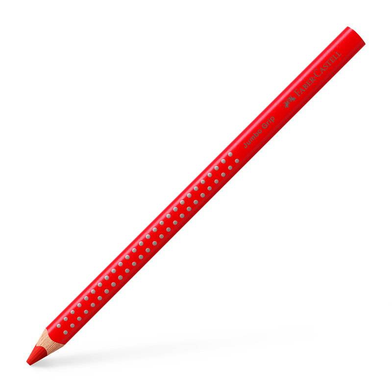 Farveblyant, Faber-Castell Grip, JUMBO, r&oslash;d, trekantet