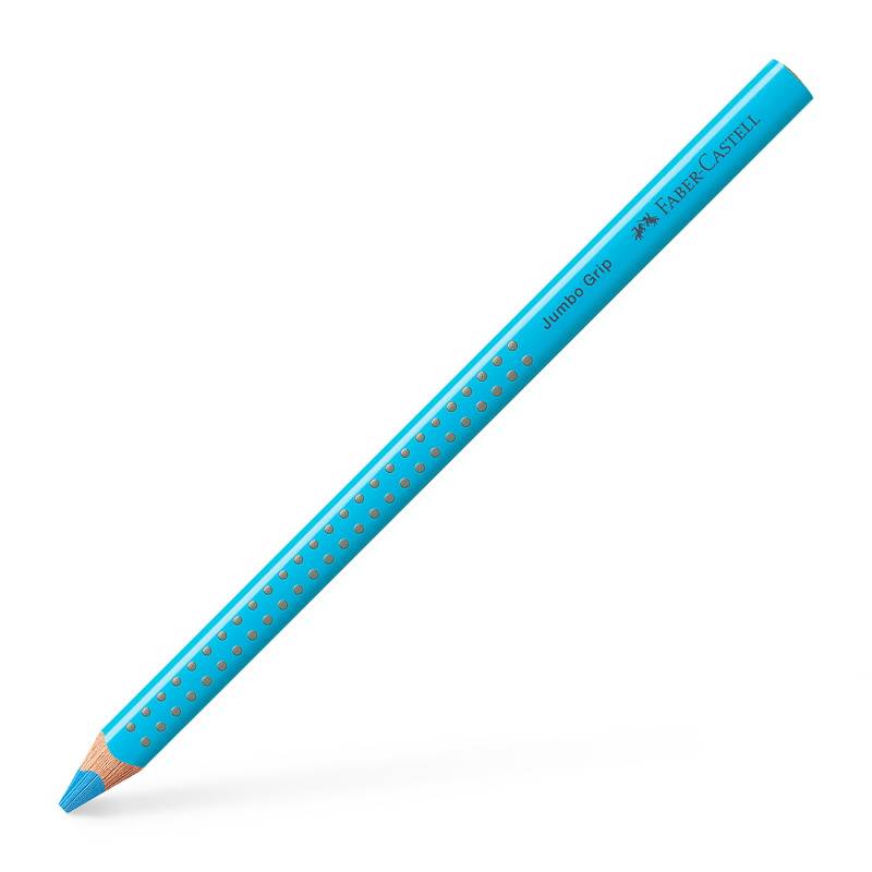 Farveblyant, Faber-Castell Grip, JUMBO, lysebl&aring;, trekantet