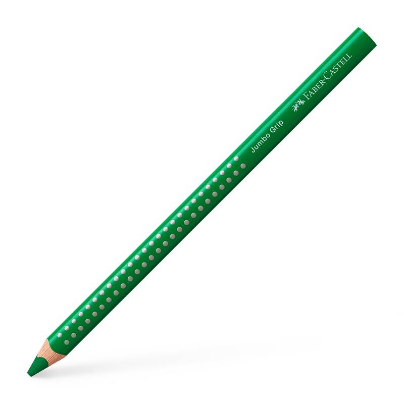Farveblyant, Faber-Castell Grip, JUMBO, gr&oslash;n, trekantet