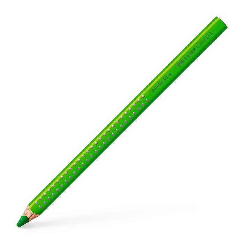 Farveblyant, Faber-Castell Grip, JUMBO, Gr&aelig;s Gr&oslash;n, trekantet