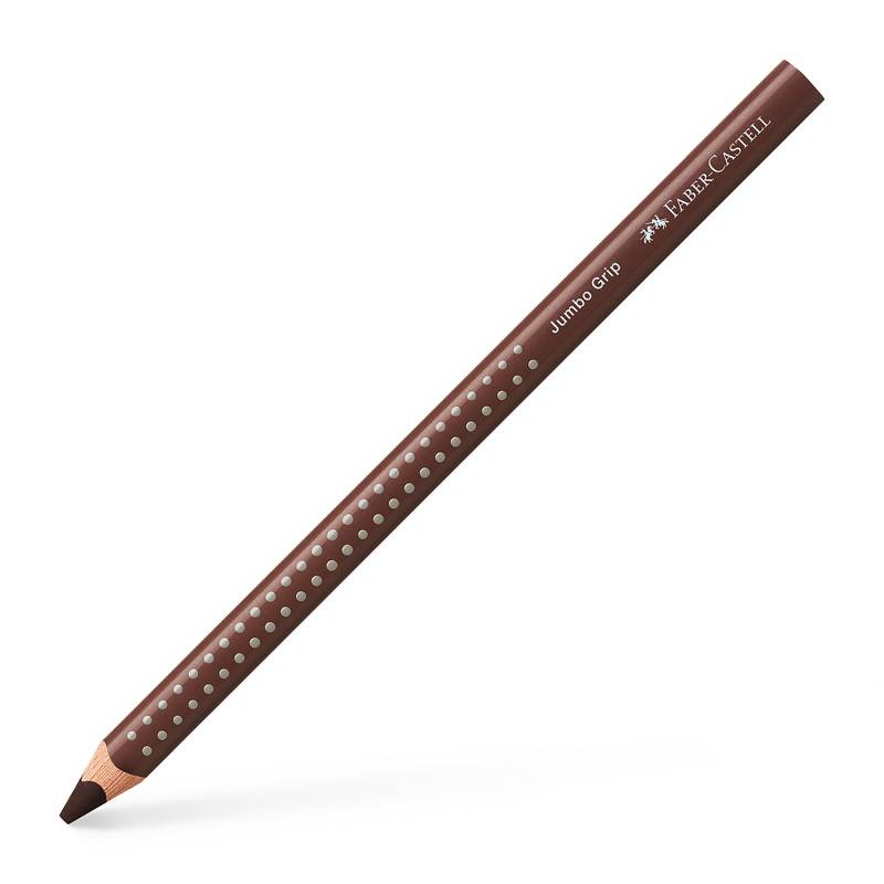 Farveblyant, Faber-Castell Grip, JUMBO, brun, trekantet