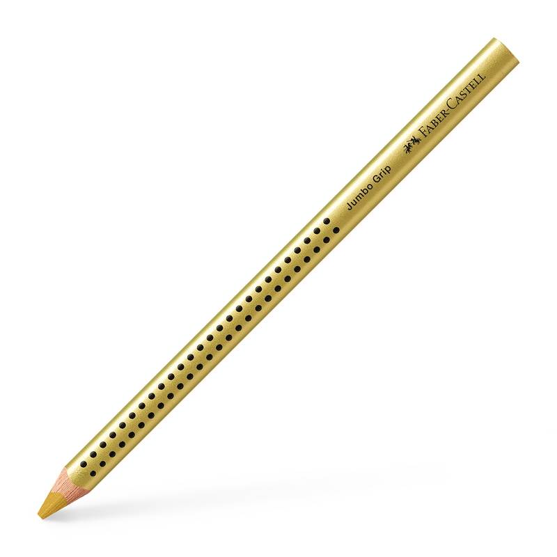 Farveblyant, Faber-Castell Grip, JUMBO, guld, trekantet