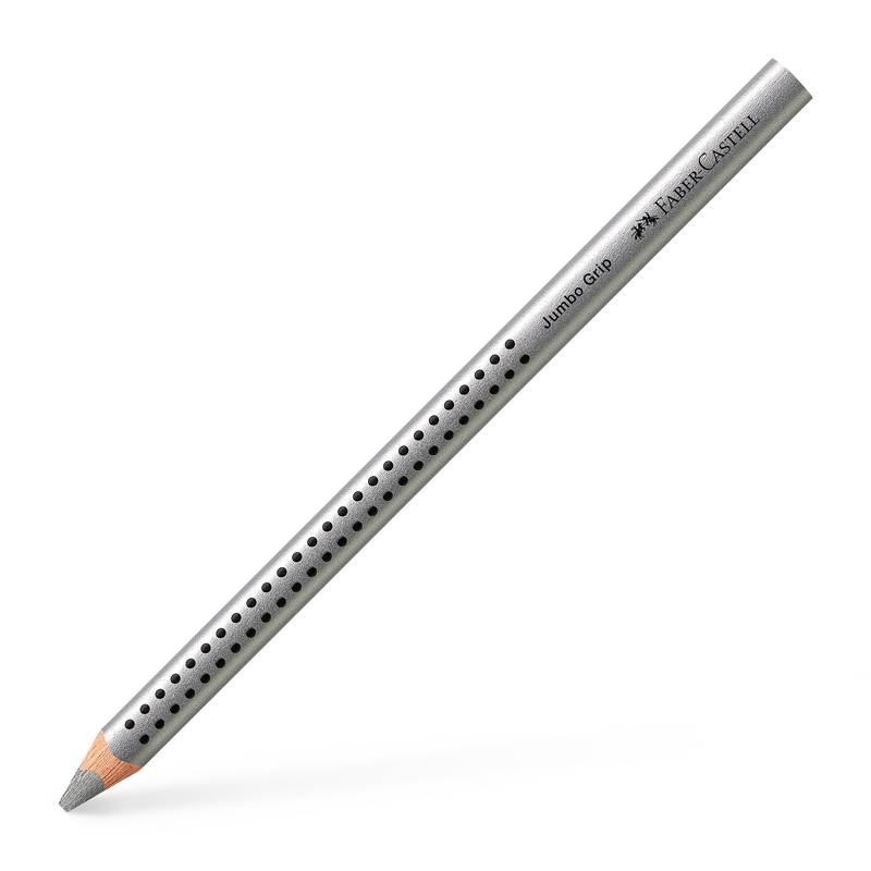 Farveblyant, Faber-Castell Grip, JUMBO, S&oslash;lv, trekantet