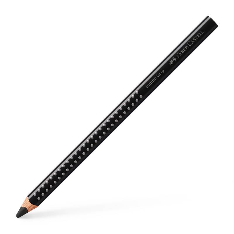 Farveblyant, Faber-Castell Grip, JUMBO, sort, trekantet