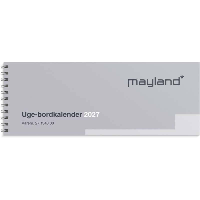 Bordkalender, Mayland, 257x97mm &aring;r: 2027, Flerfarvet,