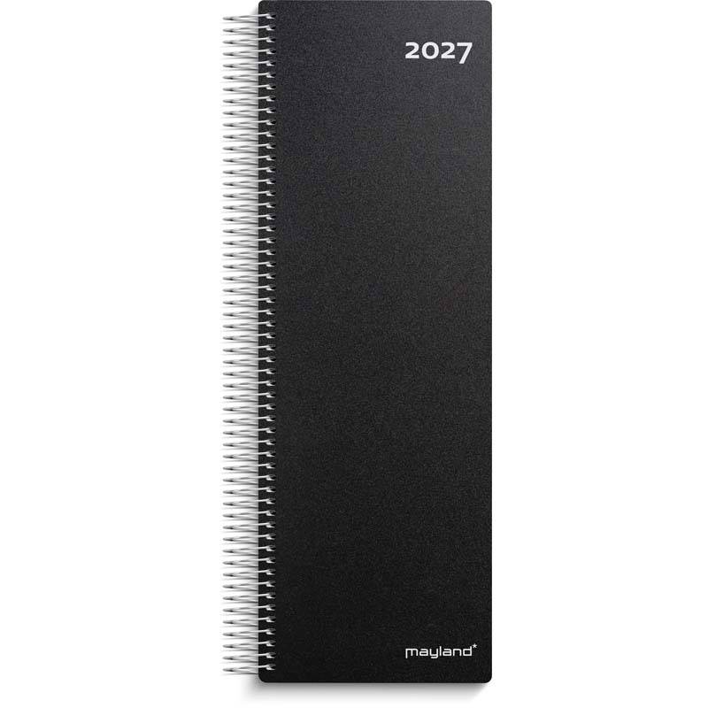 Dagskalender, Mayland, 125x327mm &aring;r: 2027, sort,