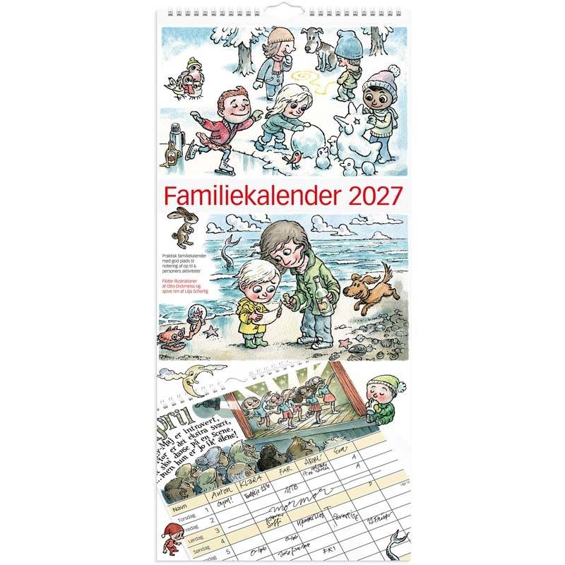V&aelig;gkalender, Mayland Familie Otto Dickmeiss, 229x505mm &aring;r: 2027, Flerfarvet,