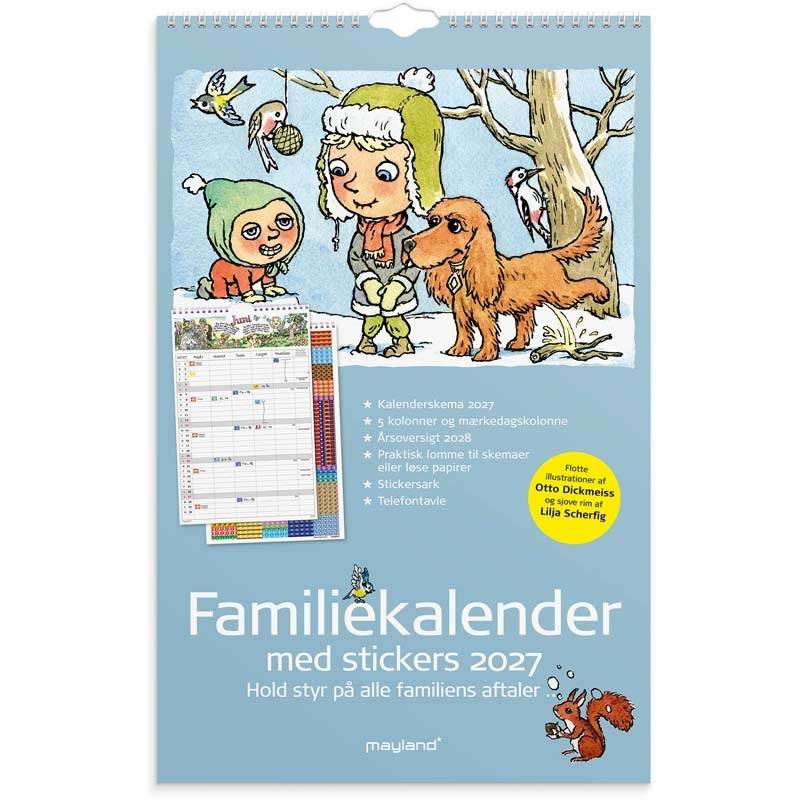 V&aelig;gkalender, Mayland Familie Otto Dickmeiss, 270x424mm &aring;r: 2027, Flerfarvet,