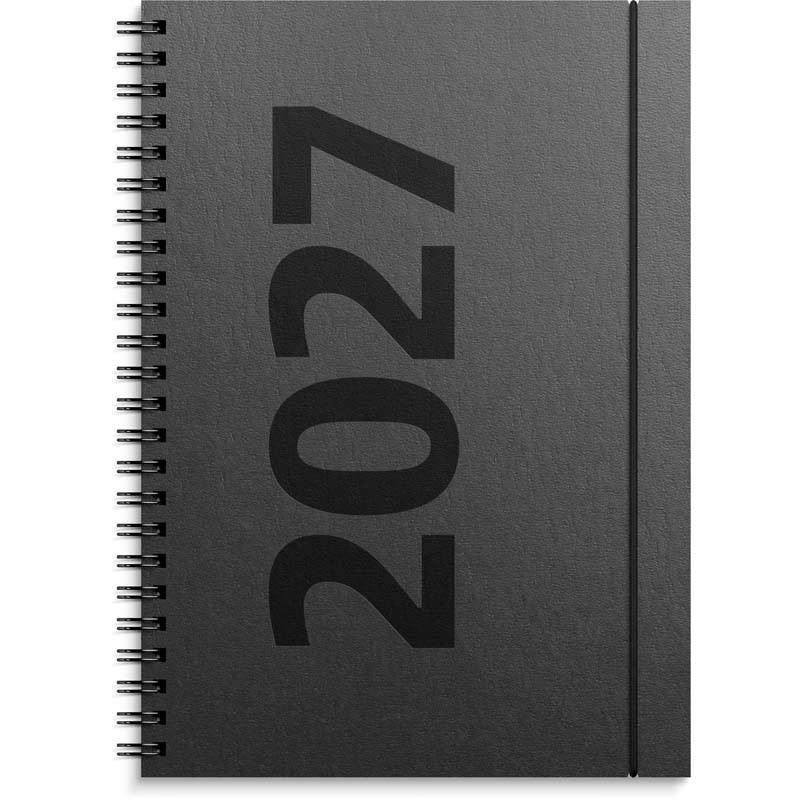 Ugekalender, Mayland, 159x214mm &aring;r: 2027, sort,