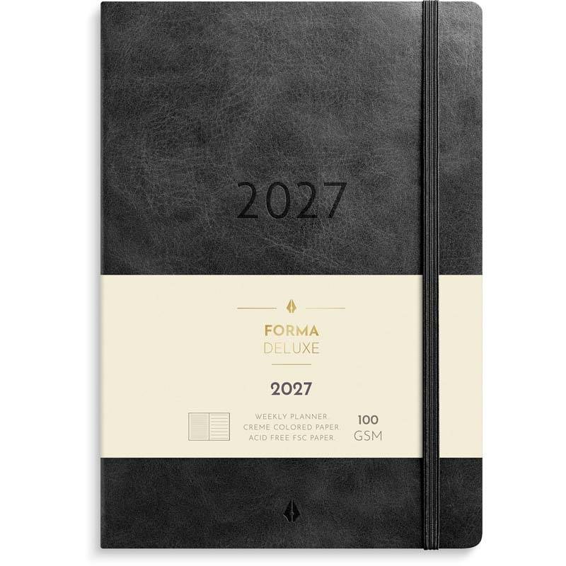 Ugekalender, Mayland Forma Deluxe, 150 x210mm &aring;r: 2027, sort,