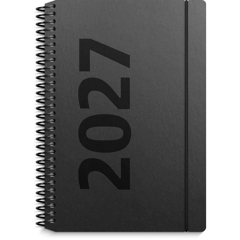 Ugekalender, Mayland, 113x153mm &aring;r: 2027, sort,