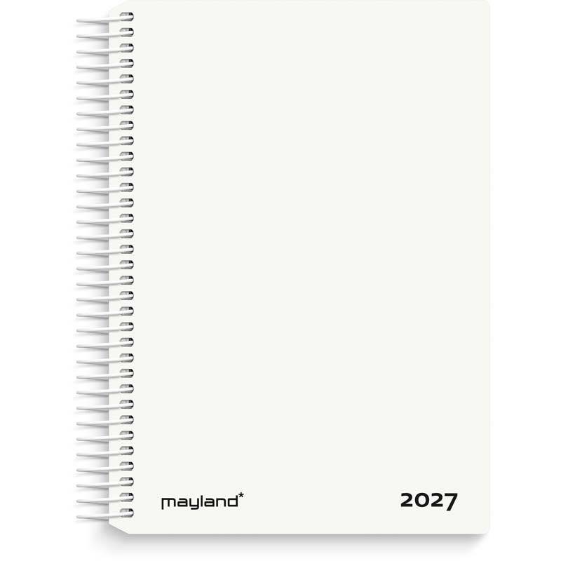Dagskalender, Mayland Classic, 138x177mm &aring;r: 2027, hvid,