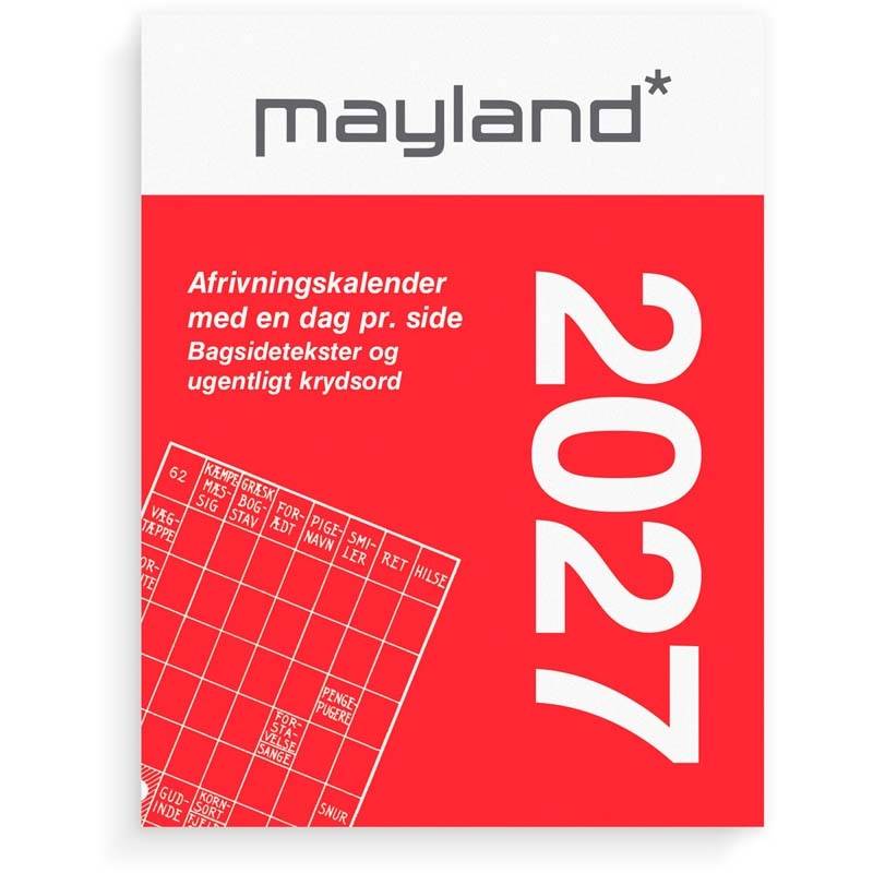 V&aelig;gkalender, Mayland Tear-off, 50x65mm &aring;r: 2027, sort,