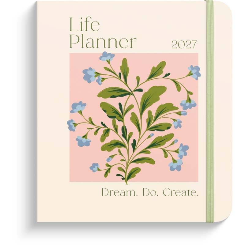 Livsstilskalender, Mayland Life Planner Delicate flowers, 190x216mm &aring;r: 2027, Flerfarvet,