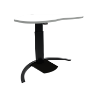 Hæve-/sænkebord | 117x90 cm | Hvid med sort stel