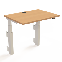 H&aelig;ve-/s&aelig;nkebord | 80x60 cm | B&oslash;g med hvidt stel