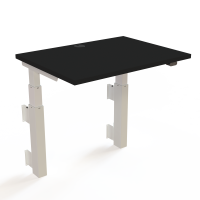 H&aelig;ve-/s&aelig;nkebord | 80x60 cm | Sort  med hvidt stel