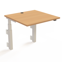 H&aelig;ve-/s&aelig;nkebord | 80x80 cm | B&oslash;g med hvidt stel