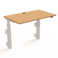 H&aelig;ve-/s&aelig;nkebord | 100x60 cm | B&oslash;g med hvidt stel