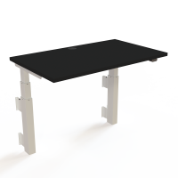 H&aelig;ve-/s&aelig;nkebord | 100x60 cm | Sort  med hvidt stel