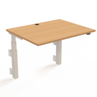 H&aelig;ve-/s&aelig;nkebord | 100x80 cm | B&oslash;g med hvidt stel