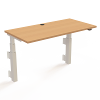 H&aelig;ve-/s&aelig;nkebord | 120x60 cm | B&oslash;g med hvidt stel