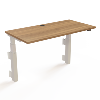 H&aelig;ve-/s&aelig;nkebord | 120x60 cm | Valn&oslash;d med hvidt stel