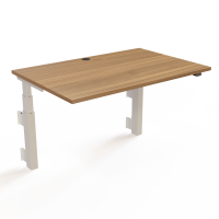H&aelig;ve-/s&aelig;nkebord | 120x80 cm | Valn&oslash;d med hvidt stel