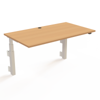 H&aelig;ve-/s&aelig;nkebord | 140x80 cm | B&oslash;g med hvidt stel