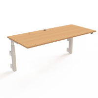 H&aelig;ve-/s&aelig;nkebord | 180x80 cm | B&oslash;g med hvidt stel