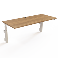 H&aelig;ve-/s&aelig;nkebord | 180x80 cm | Valn&oslash;d med hvidt stel