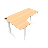 Hæve-/sænkebord | 180x120 cm | Bøg med hvidt stel