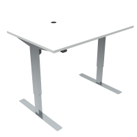 Hæve-/sænkebord | 120x80 cm | Hvid med krom stel