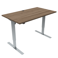 Hæve-/sænkebord | 140x80 cm | Valnød med krom stel