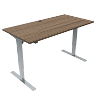 Hæve-/sænkebord | 160x80 cm | Valnød med krom stel