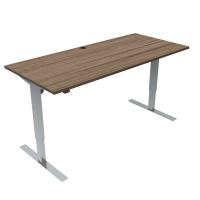 Hæve-/sænkebord | 180x80 cm | Valnød med krom stel