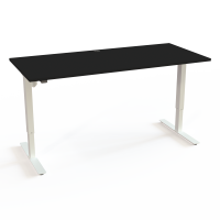 H&aelig;ve-/s&aelig;nkebord | 180x80 cm | Sort  med hvidt stel