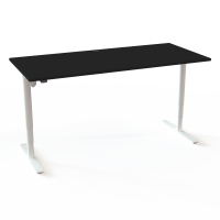 H&aelig;ve-/s&aelig;nkebord | 180x80 cm | Sort  med hvidt stel