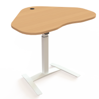 H&aelig;ve-/s&aelig;nkebord | 117x90 cm | B&oslash;g med hvidt stel