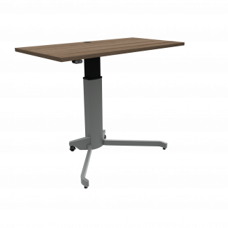 Hæve-/sænkebord | 120x60 cm | Valnød med sølv stel