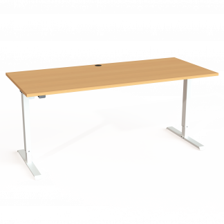Hæve-/sænkebord | 180x80 cm | Bøg med hvidt stel