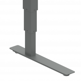 Hæve-/sænkebord | 140x80 cm | Valnød med sølv stel