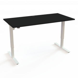 Hæve-/sænkebord | 160x80 cm | Sort  med hvidt stel