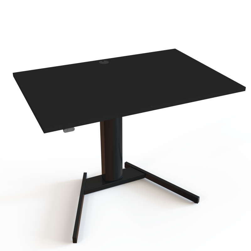 H&aelig;ve-/s&aelig;nkebord | 120x80 cm | Sort  med sort stel