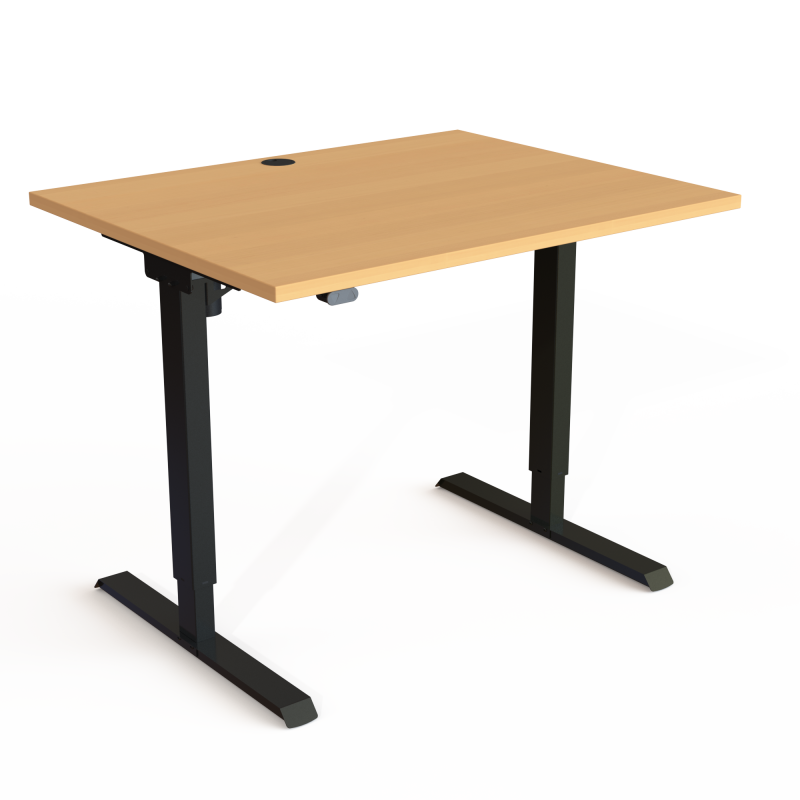 H&aelig;ve-/s&aelig;nkebord | 100x80 cm | B&oslash;g med sort stel