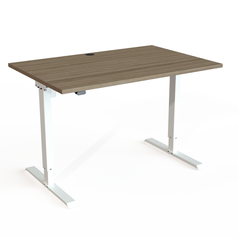H&aelig;ve-/s&aelig;nkebord | 120x80 cm | Valn&oslash;d med hvidt stel