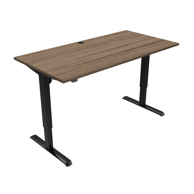 H&aelig;ve-/s&aelig;nkebord | 160x80 cm | Valn&oslash;d med sort stel