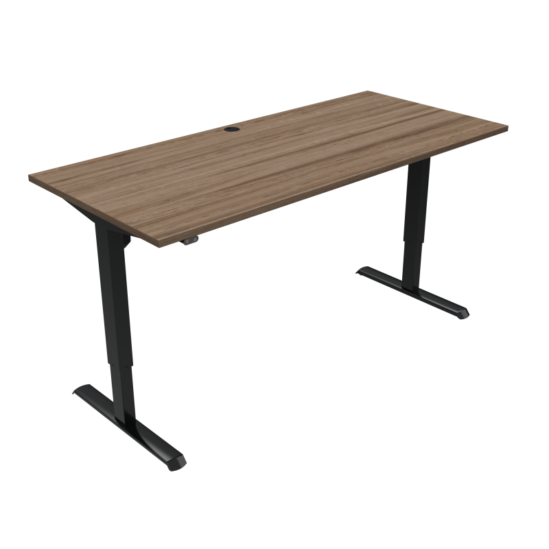 H&aelig;ve-/s&aelig;nkebord | 180x80 cm | Valn&oslash;d med sort stel