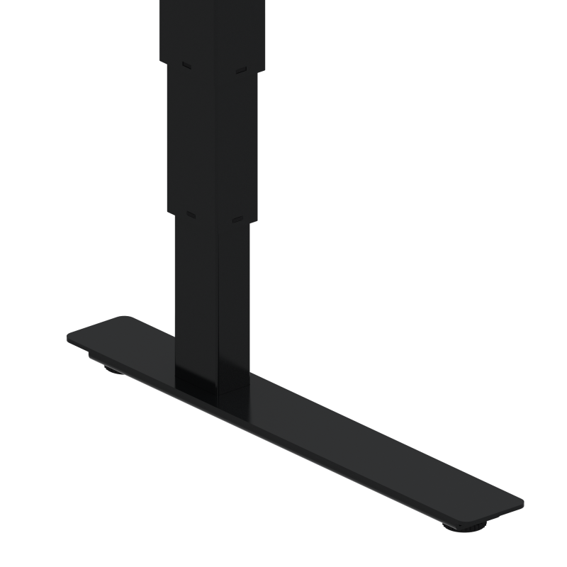 H&aelig;ve-/s&aelig;nkebord | 180x80 cm | Hvid med sort stel